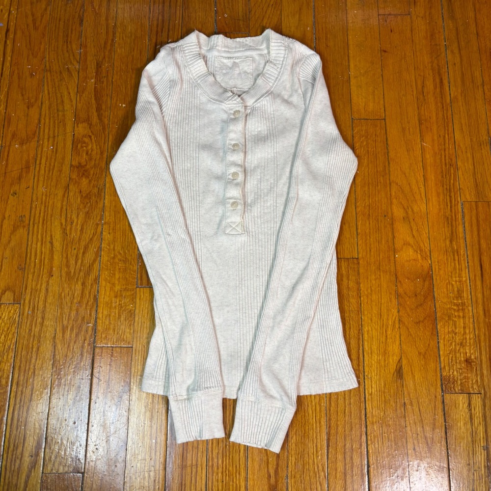 Aerie Y2K style bella swan henley V neck long sleeve autumn layering sz M